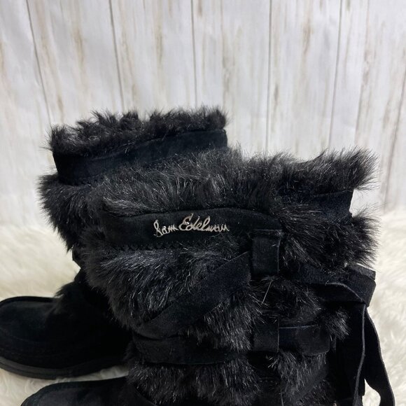 Sam Edelman Meiko Boots – Size 7 – Black Suede with Faux Fur - Picture 7 of 10